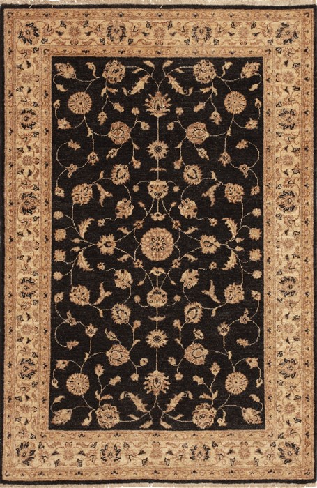 Chobi Black Hand Knotted 40 X 60 Area Rug 100-10506 Image 0
