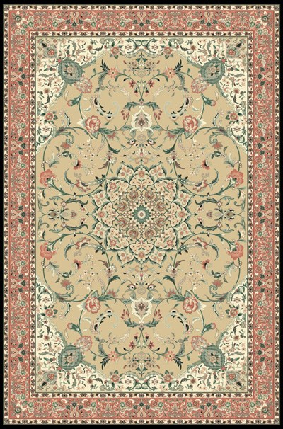 Tabas Beige Hand Knotted 39 X 69 Area Rug 100-10509 Image 3