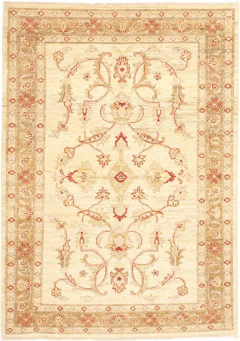 Chobi Beige Hand Knotted 45 X 62 Area Rug 100-10516 Image 0
