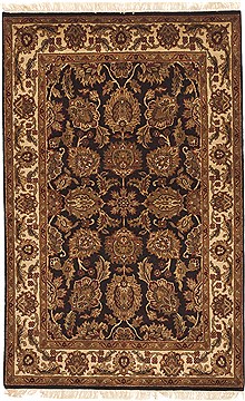 Jaipur Black Hand Knotted 4'0" X 6'0"  Area Rug 100-10517