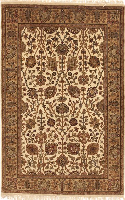 Jaipur Beige Hand Knotted 40 X 60 Area Rug 100-10525 Image 0