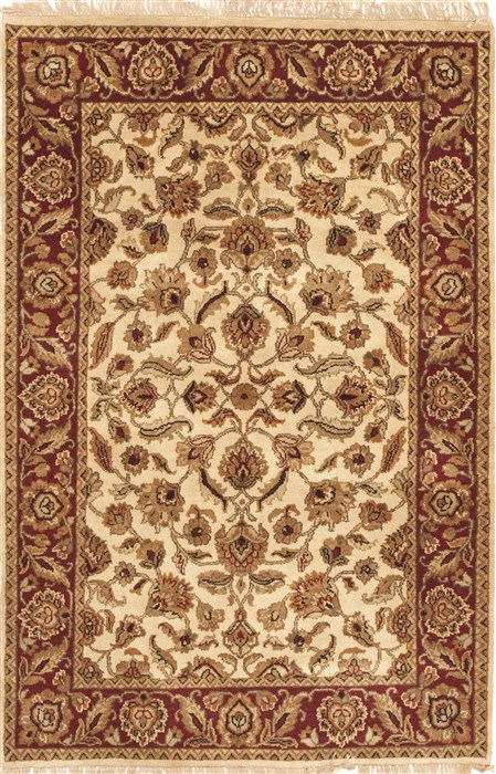 Jaipur White Hand Knotted 40 X 60 Area Rug 100-10526 Image 0