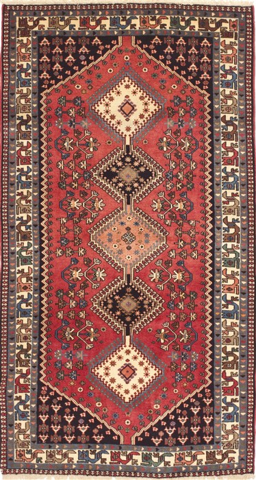 Yalameh Red Hand Knotted 36 X 65  Area Rug 100-10528 Image 0