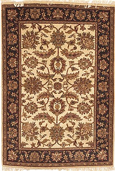 Jaipur White Hand Knotted 4'0" X 6'0"  Area Rug 100-10530