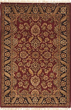 Jaipur Red Hand Knotted 4'0" X 6'0"  Area Rug 100-10531