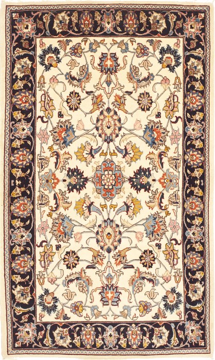 Mashad Beige Hand Knotted 40 X 68  Area Rug 100-10537 Image 0