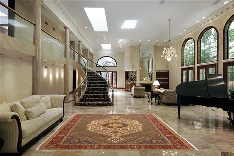 Bakhtiar Green Hand Knotted 78 X 100 Area Rug 100-10539 Image 1