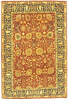 Jaipur Red Hand Knotted 4'0" X 6'0"  Area Rug 100-10546