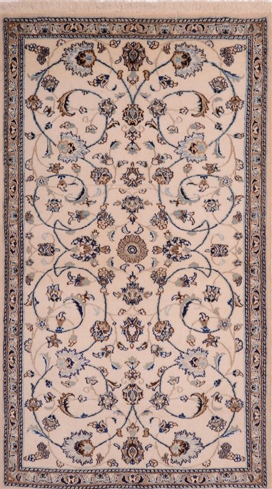Nain White Hand Knotted 39 X 68  Area Rug 100-10547 Image 0
