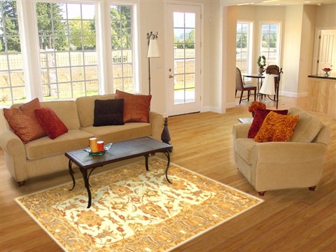 Chobi Beige Hand Knotted 42 X 63 Area Rug 100-10549 Image 5