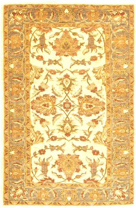 Chobi Beige Hand Knotted 42 X 63 Area Rug 100-10549 Image 0