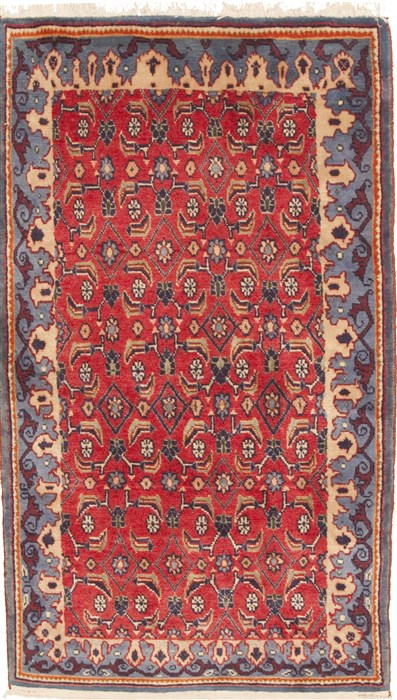 Hamedan Red Hand Knotted 33 X 60  Area Rug 100-10552 Image 0