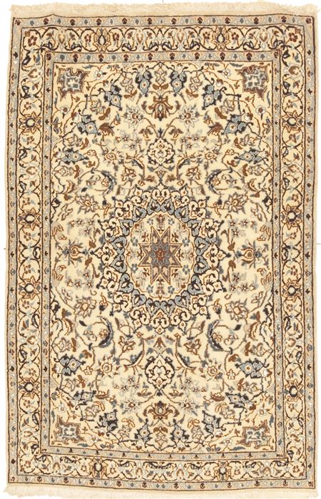 Nain Beige Hand Knotted 39 X 59 Area Rug 100-10558 Image 0