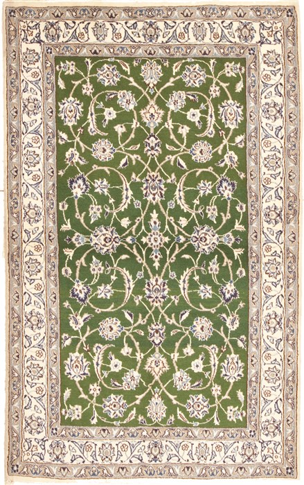 Nain Green Hand Knotted 40 X 66  Area Rug 100-10560 Image 0