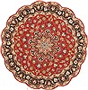 Tabriz Red Round Hand Knotted 55 X 55  Area Rug 100-10561 Thumb 0