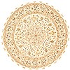 Tabriz Beige Round Hand Knotted 49 X 49  Area Rug 100-10562 Thumb 0