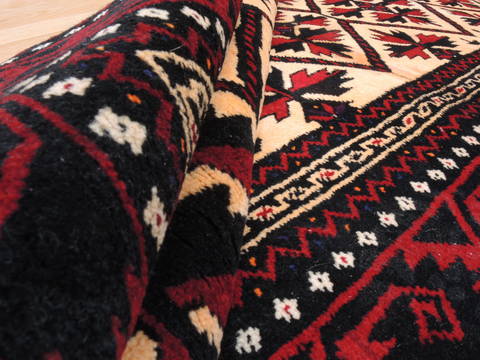 Baluch Beige Hand Knotted 35 X 66 Area Rug 100-10573 Image 5