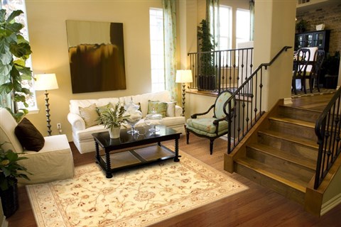 Chobi Beige Hand Knotted 80 X 98 Area Rug 100-10577 Image 3