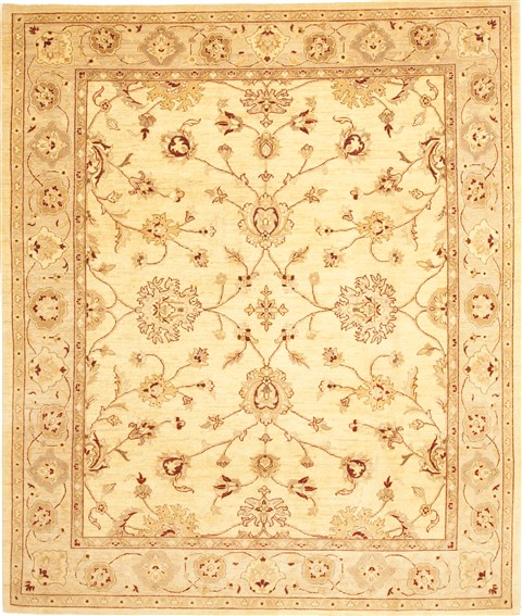 Chobi Beige Hand Knotted 80 X 98 Area Rug 100-10577 Image 0