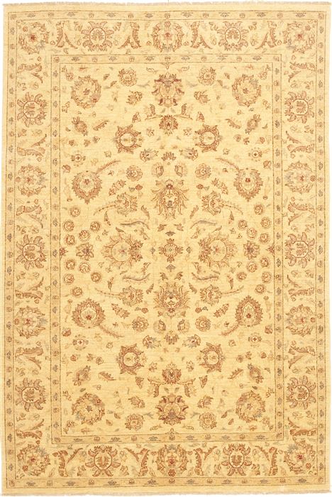 Chobi Beige Hand Knotted 66 X 99  Area Rug 100-10578 Image 0