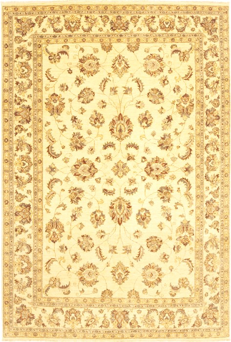 Chobi Beige Hand Knotted 66 X 99  Area Rug 100-10581 Image 0