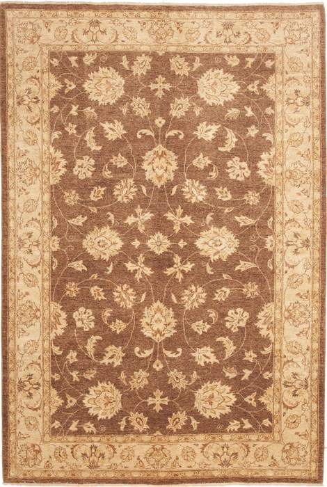 Chobi Brown Hand Knotted 66 X 96  Area Rug 100-10582 Image 0