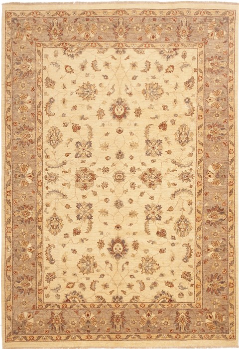 Chobi Beige Hand Knotted 66 X 98  Area Rug 100-10583 Image 0