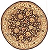 Chobi Brown Round Hand Knotted 80 X 80  Area Rug 100-10586 Thumb 0