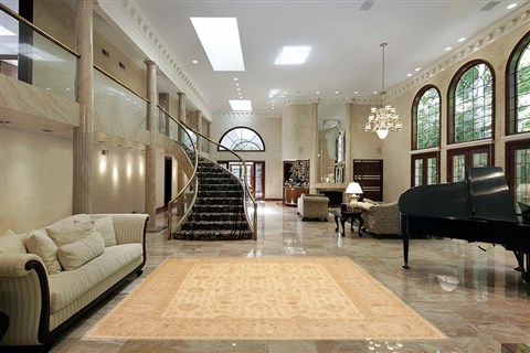 Chobi Beige Hand Knotted 80 X 100 Area Rug 100-10588 Image 1