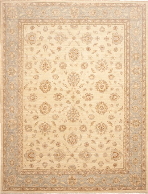 Chobi Beige Hand Knotted 90 X 119 Area Rug 100-10591 Image 0