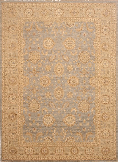 Chobi Blue Hand Knotted 86 X 119  Area Rug 100-10596 Image 0