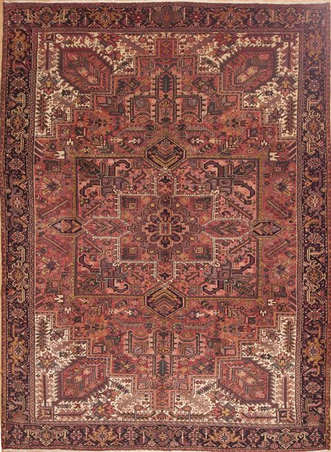 Heriz Red Hand Knotted 95 X 128  Area Rug 100-10599 Image 0