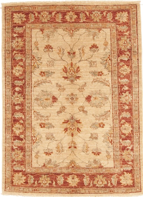 Chobi Beige Hand Knotted 29 X 39  Area Rug 100-10603 Image 0