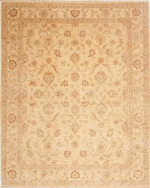Chobi Beige Hand Knotted 80 X 99 Area Rug 100-10608 Image 0