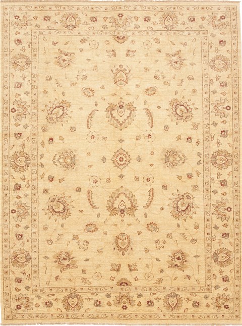 Chobi Beige Hand Knotted 59 X 79  Area Rug 100-10609 Image 0