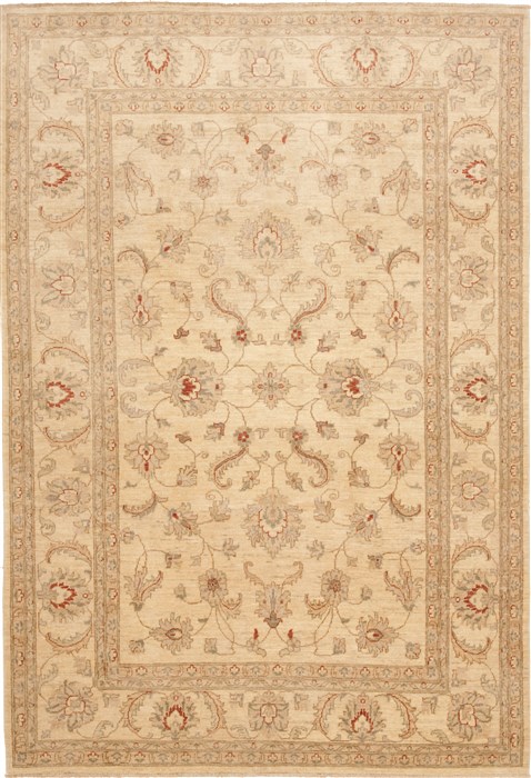 Chobi Beige Hand Knotted 60 X 811 Area Rug 100-10610 Image 0