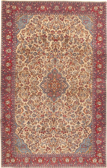 Sarouk Beige Hand Knotted 43 X 66  Area Rug 100-10629 Image 0
