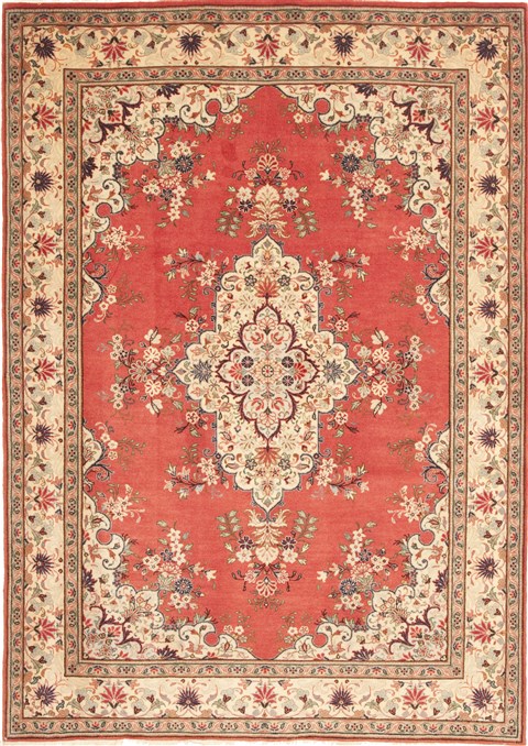 Kashan Red Hand Knotted 56 X 79  Area Rug 100-10640 Image 0