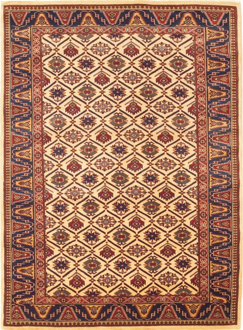 Kazak Beige Hand Knotted 46 X 60  Area Rug 100-10644 Image 0