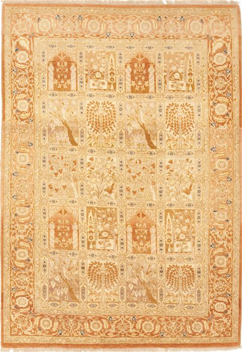 Pak-Persian Beige Hand Knotted 40 X 62 Area Rug 100-10647 Image 0