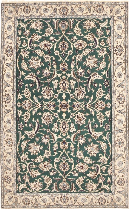 Nain Green Hand Knotted 40 X 66  Area Rug 100-10651 Image 0