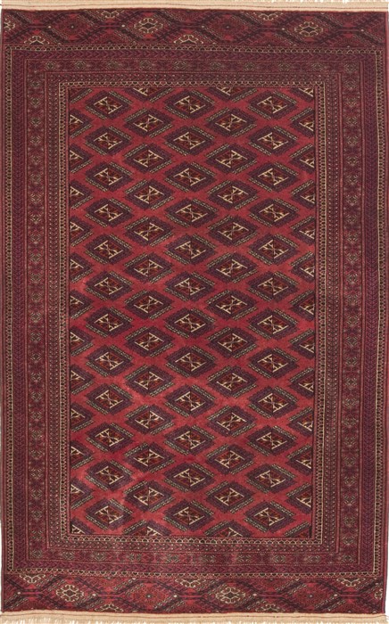 Turkman Red Hand Knotted 43 X 66  Area Rug 100-10652 Image 0
