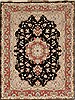 Tabriz Black Hand Knotted 50 X 66  Area Rug 100-10662 Thumb 0