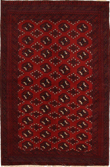 Turkman Red Hand Knotted 36 X 56  Area Rug 100-10663 Image 0