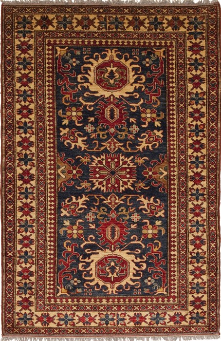 Kazak Blue Hand Knotted 42 X 63 Area Rug 100-10668 Image 0