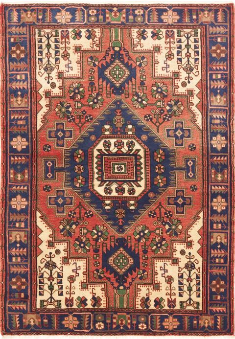 Nahavand Purple Hand Knotted 46 X 68  Area Rug 100-10670 Image 0