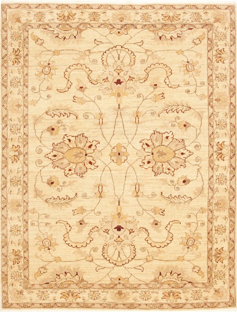 Chobi Beige Hand Knotted 50 X 70 Area Rug 100-10671 Image 0