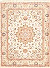 Tabriz Beige Hand Knotted 50 X 68  Area Rug 100-10673 Thumb 0