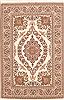 Isfahan Beige Hand Knotted 43 X 65 Area Rug 100-10676 Thumb 0
