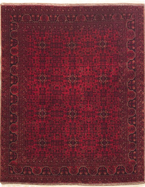 Khan Mohammadi Red Hand Knotted 52 X 62  Area Rug 100-10680 Image 0